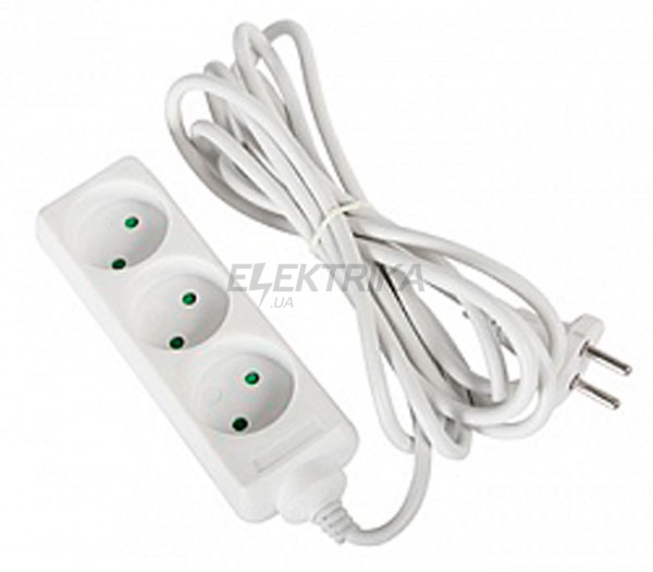 Подовжувач e.es.3.1.5.b 3 гнізда, 1.5м, без з/к, baby protect