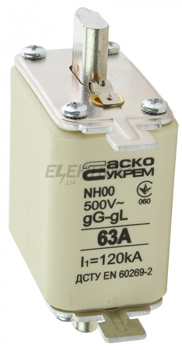 Запобіжник ножовий плавкий АСКО-УКРЕМ NH00 63A gG (A0050010013)