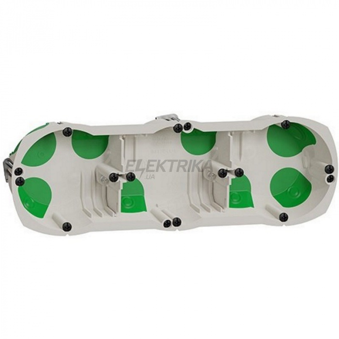 Коробка установочна (підрозетник) Schneider Unica New Multifix Air 3-місна (imt35031)