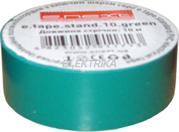 Ізолента e.tape.stand.10.green, зелена (10м)