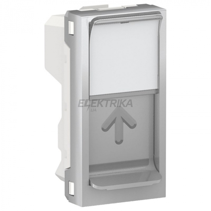 Центральна плата розетки RJ45 Keystone/Systimax Schneider Unica New 1 модуль алюмінію (NU946030)
