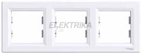Рамка горизонтальна 3 поста Schneider Electric Asfora білий (EPH5800321)