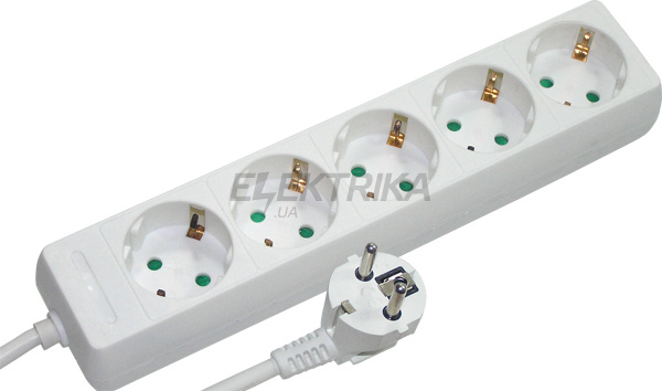 Подовжувач e.es.5.3.zb 5 гнізд, 3м, з з/к, baby protect