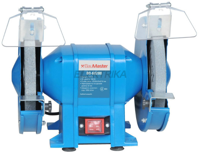 Точильний верстат BauMaster 200 мм, 300 Вт (BG-60200)