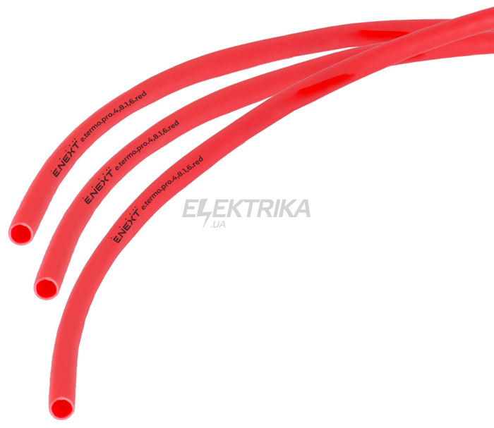 Термоусаджувальна трубка з клейовим шаром e.termo.pro.4,8.1,6.red, 4,8/1,6, 1м, червона (p092011)