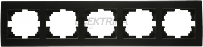 Рамка 5 постів горизонтальна Lezard Rain антрацит (703-4242-150)