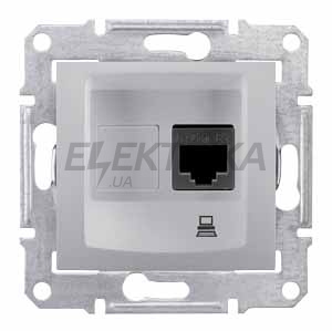 Комп'ютерна розетка RJ45 кат.6 STP Schneider Electric Sedna алюміній (SDN4900160)