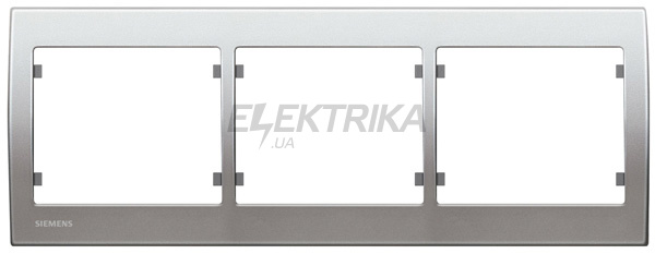 Рамка 3 посту Siemens Iris алюміній меркурій (S18003 MA)