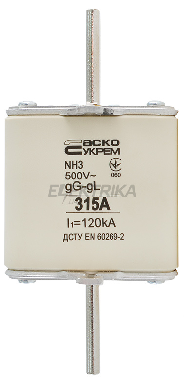 Запобіжник ножовий плавкий АСКО-УКРЕМ NH3 315A gG (A0050010038)