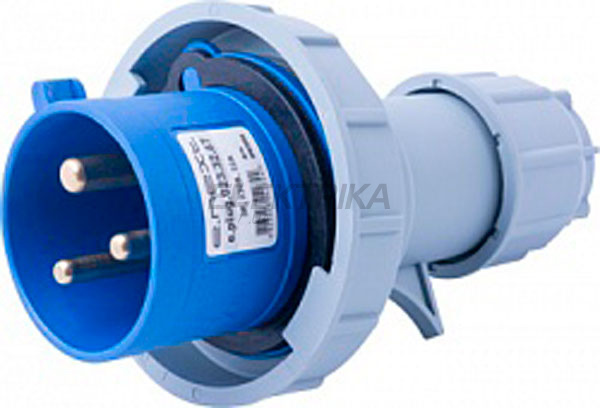 Силова вилка переносна e.plug.023.32.67, 3п., 230В, 32А, IP 67