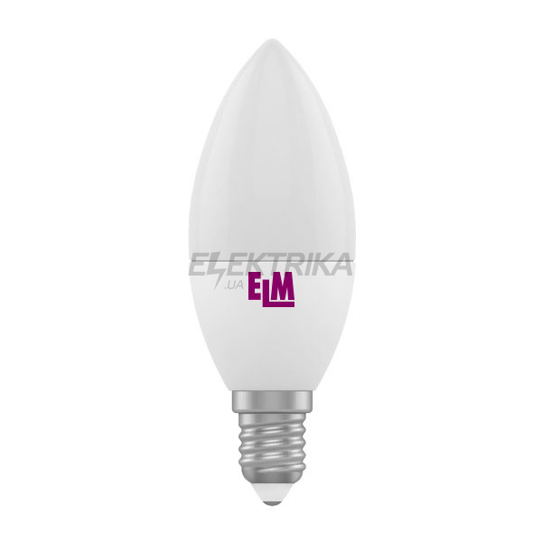 Лампа світлодіодна свічка C37 6W PA10 E14 4000 ELM