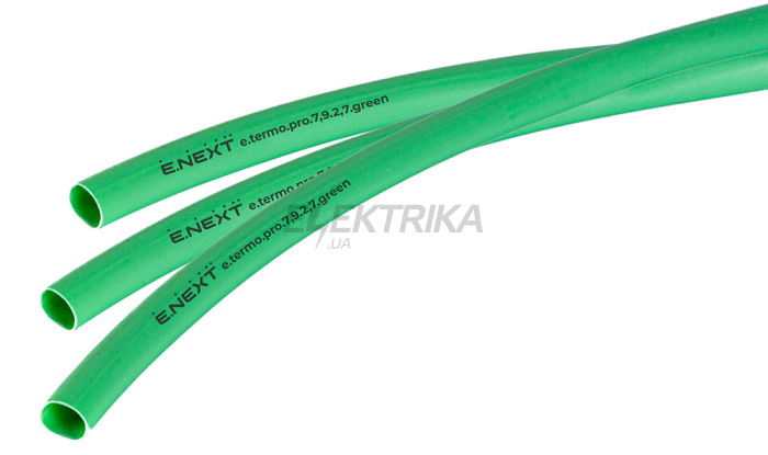 Термоусаджувальна трубка з клейовим шаром e.termo.pro.7,9.2,7.green, 7,9/2,7, 1м, зелена (p092021)