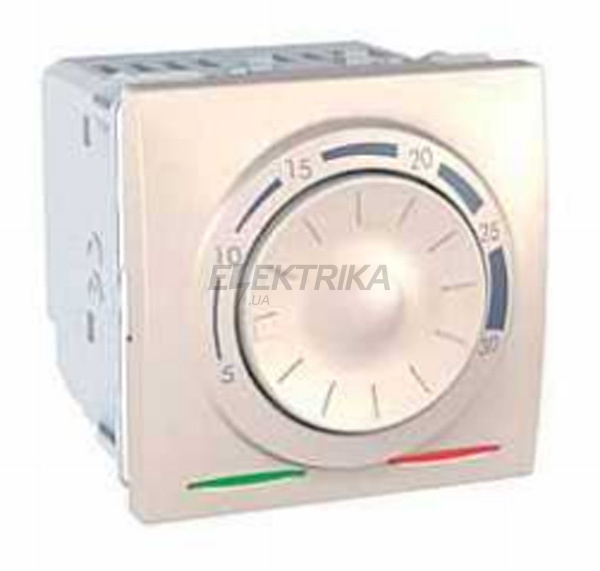 Термостат 8А (+5.30°С) з датчиком теплої підлоги, слонова кістка