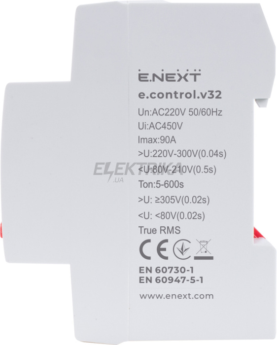 Реле контролю напруги однофазне 32А з індикацією e.control.v32 (p0690031)