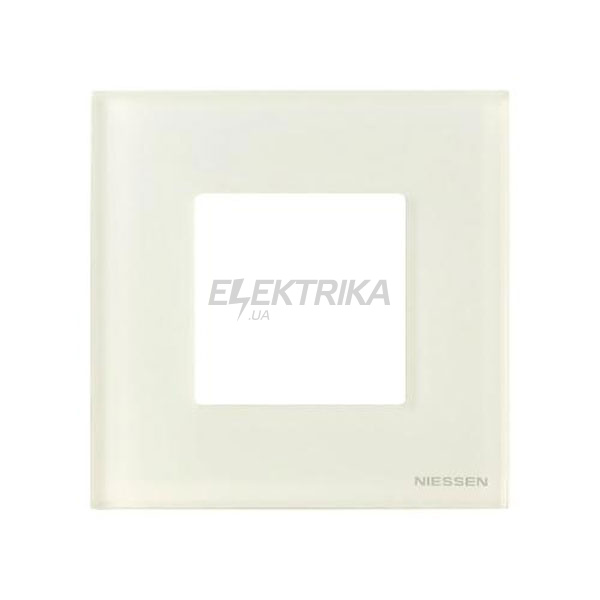 Рамка 1-постова Zenit N2271 CB, біле скло