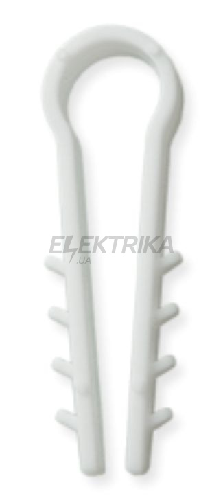 Дюбель ялинка круглий Lectris 12 мм білий 100 шт (03LCZARDD12WH)