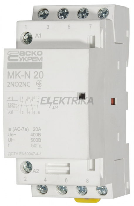Контактор модульний АСКО-УКРЕМ MK-N 4P 20A 2NO2NC (A0040030029)