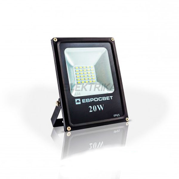Прожектор світлодіодний EVRO LIGHT EV-20-01, 20W, 95-265V, 6400K, 1600Lm, SanAn SMD