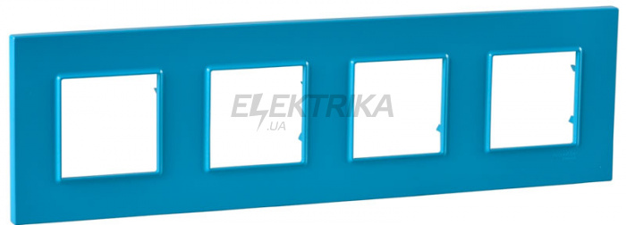 Рамка 4 посту Schneider Electric Unica Quadro aqua (MGU4.708.26)