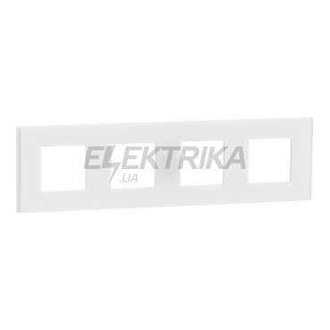 Рамка 4-постова Unica Deco Material, матовий білий(NU600879)