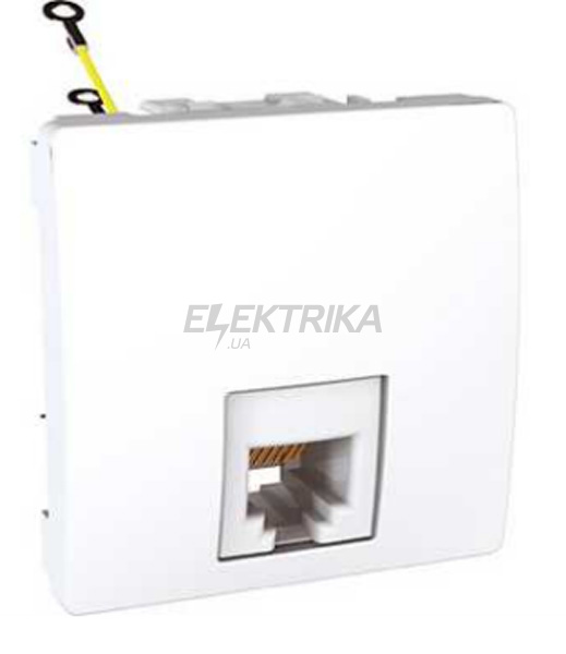 Телефонна розетка RJ11, 2М, 6 контактів, білий