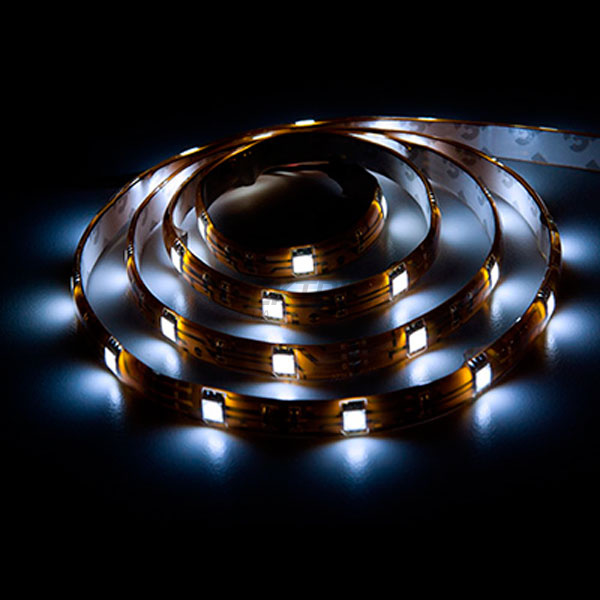 Стрічка світлодіодна LS607/ SANAN LED-RL 30SMD(5050)/m 7,2W/m 12V 5m-10-0.22mm RGB на білому IP65
