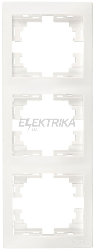 Рамка 3 поста вертикальна Lezard Mira б/вст білий (701-0200-153)