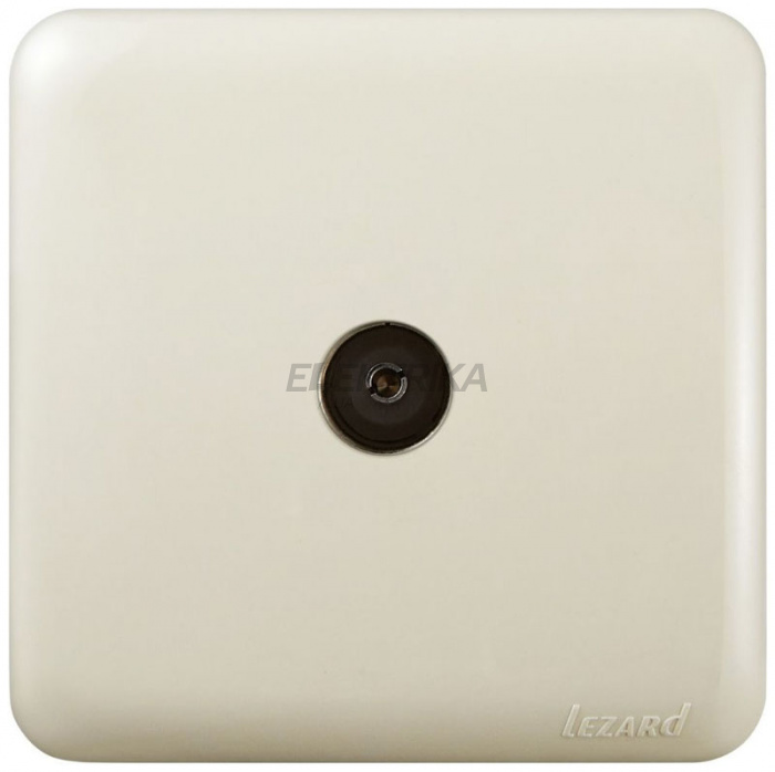 Розетка TV прохідна Lezard Viola крем (751-0300-129)