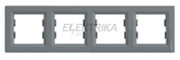 Рамка горизонтальна 4 поста Schneider Electric Asfora сталь (EPH5800462)