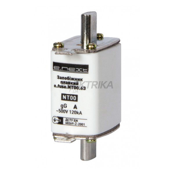 Запобіжник плавкий e.fuse.NT00.25, габарит 00, 25А