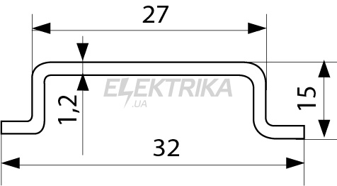Din-рейка TH(TS)-35-1,5 (1м/шт) АСКО-УКРЕМ (A0150010101)