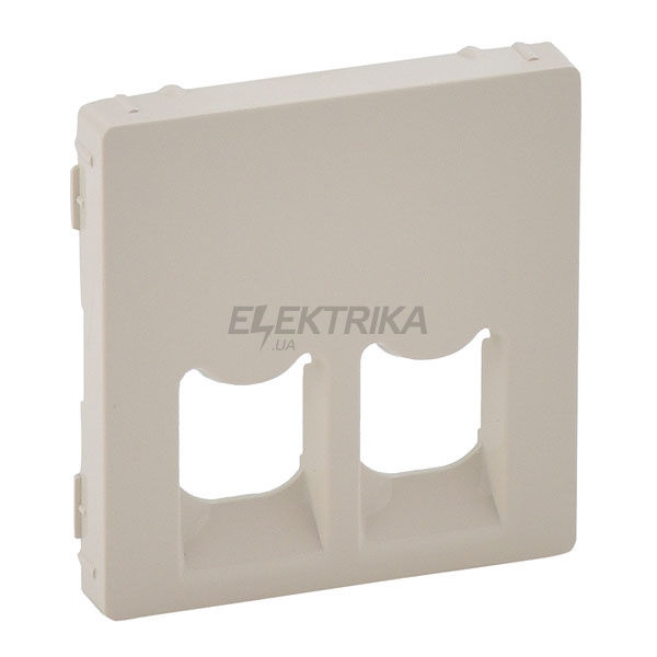 Панель лицьова розетки подвійний RJ11+RJ45, слонова кістка, Valena LIFE