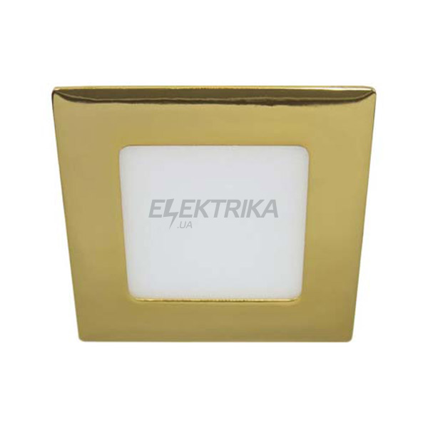 AL502 6W квадрат, золото 480Lm 4000K 120*120*13mm