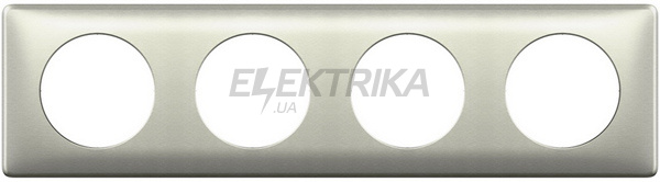 Рамка, програма Celiane, металік, 4 поста, титан