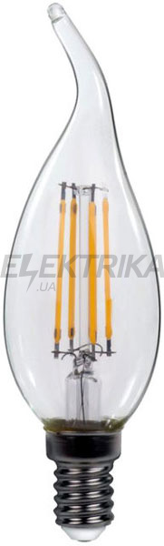 Світлодіодна лампа filament свічка на вітрі ArtDeco 4W E14 2700K