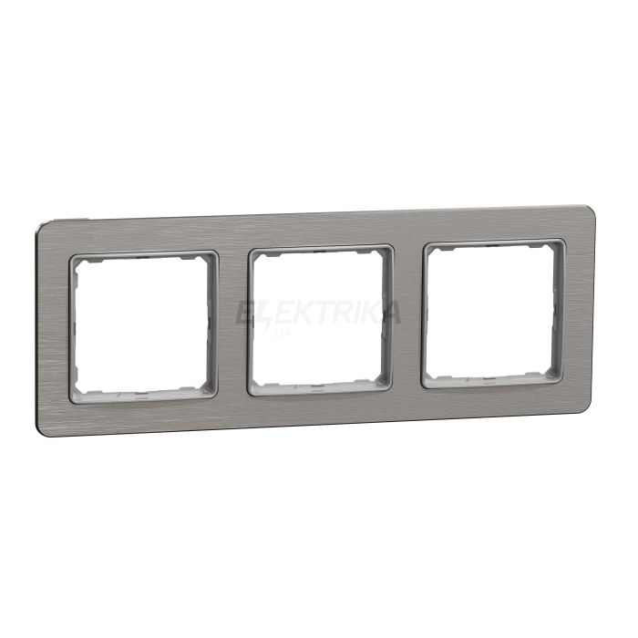 Рамка 3-постова  Матовий алюміній Sedna Elements Schneider Electric SDD370803