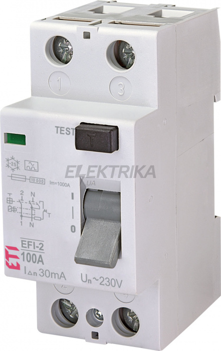 Дифф.реле (ПЗВ) ETI EFI-2 A 100/0.03 002062530