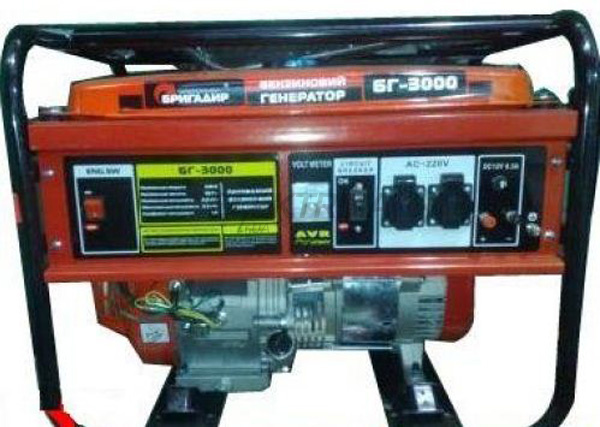 Бензогенератор "Бригадир Standart" БГ-3000ES 3.0 кВт, ел.с.