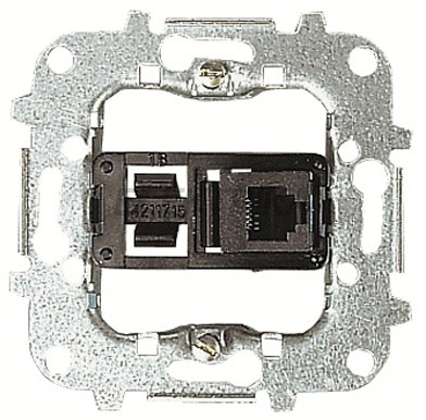 Механізм телефонної розетки RJ11/RJ12/RJ45 Cat.3 (ISDN), 8 контактів, 8117.3