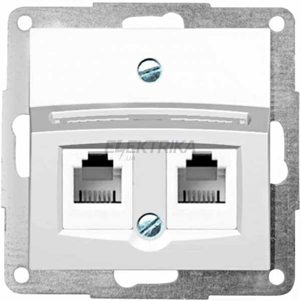 Корпус для 2xRJ12/RJ45 тип MOLEX, білий