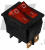 Перемикач двоклавішний з підсвічуванням АСКО-УКРЕМ KCD2-2101N R/B червоний (A0140040109)