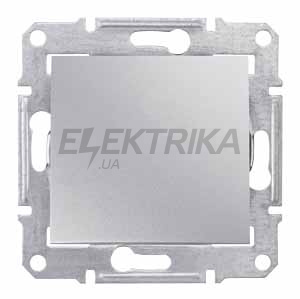 Вимикач 1-кнопковий кнопковий Schneider Electric Sedna алюміній (SDN0700160)