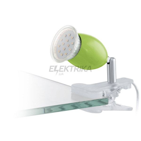 Настільна лампа на прищіпці "Brivi" 1х3Вт GU10 LED, зелений, 92909