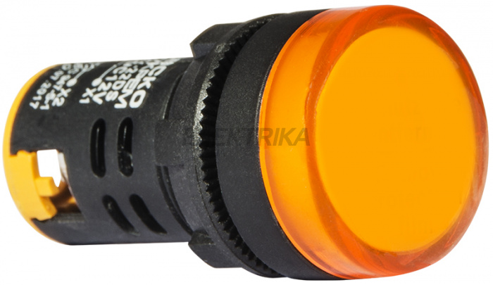 Сигнальна арматура АСКО-УКРЕМ AD22-22DS 12V АC/DC жовтий (A0140030161)