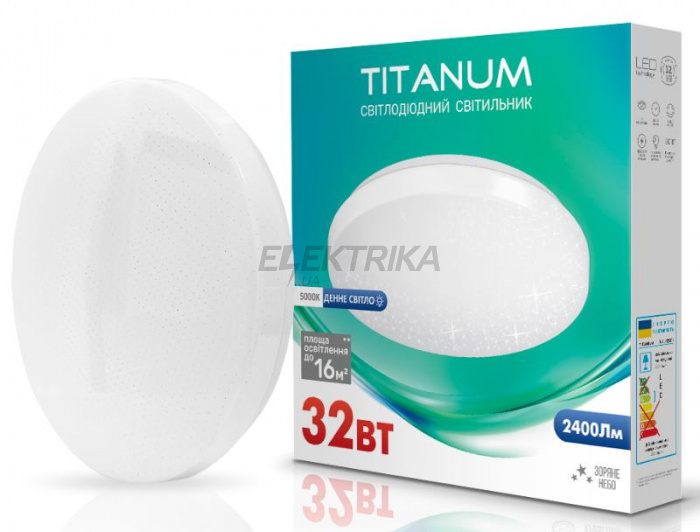 LED світильник настінно-стельовий TITANUM 32W 5000K Зоряне небо (TLCL-325S)