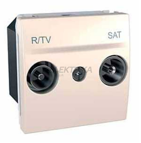 Розетка R-TV/SAT прохідна, слонова кістка