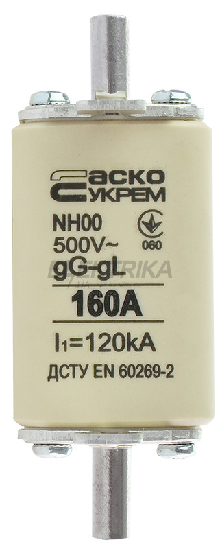 Запобіжник ножовий плавкий АСКО-УКРЕМ NH00 160A gG (A0050010017)