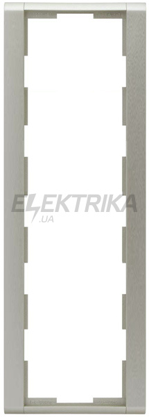 Рамка 3-постова вертикальна сріблястий металік, Time, Elektro-Praga