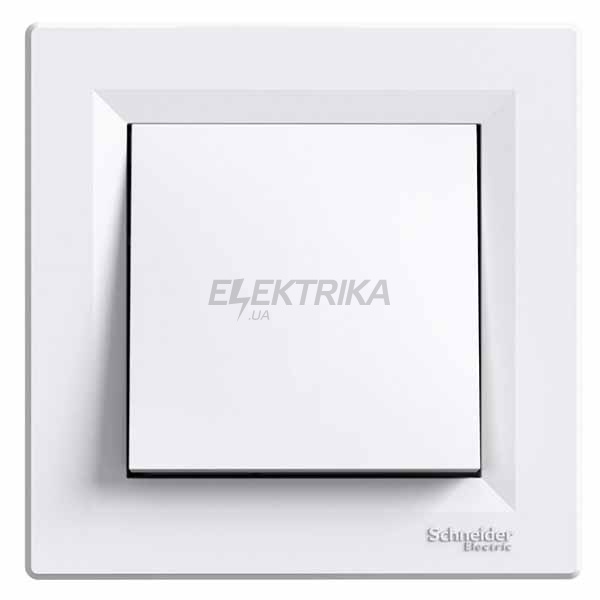 Вимикач одноклавішний Schneider Electric Asfora 2 полюси білий (EPH0200121)