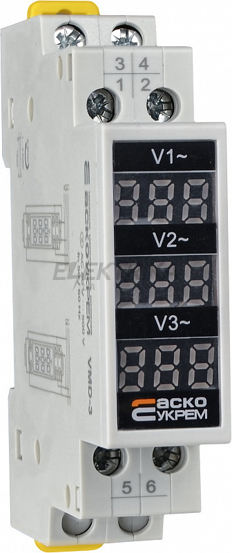 Вольтметр модульний цифровий трифазний VMD-3 (AC 80-500 V) (A0010250002)